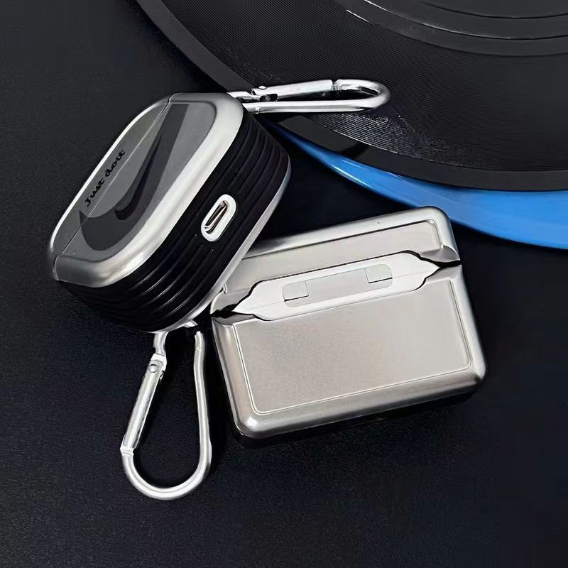 Galvanisiertes silbernes Airpods-Etui