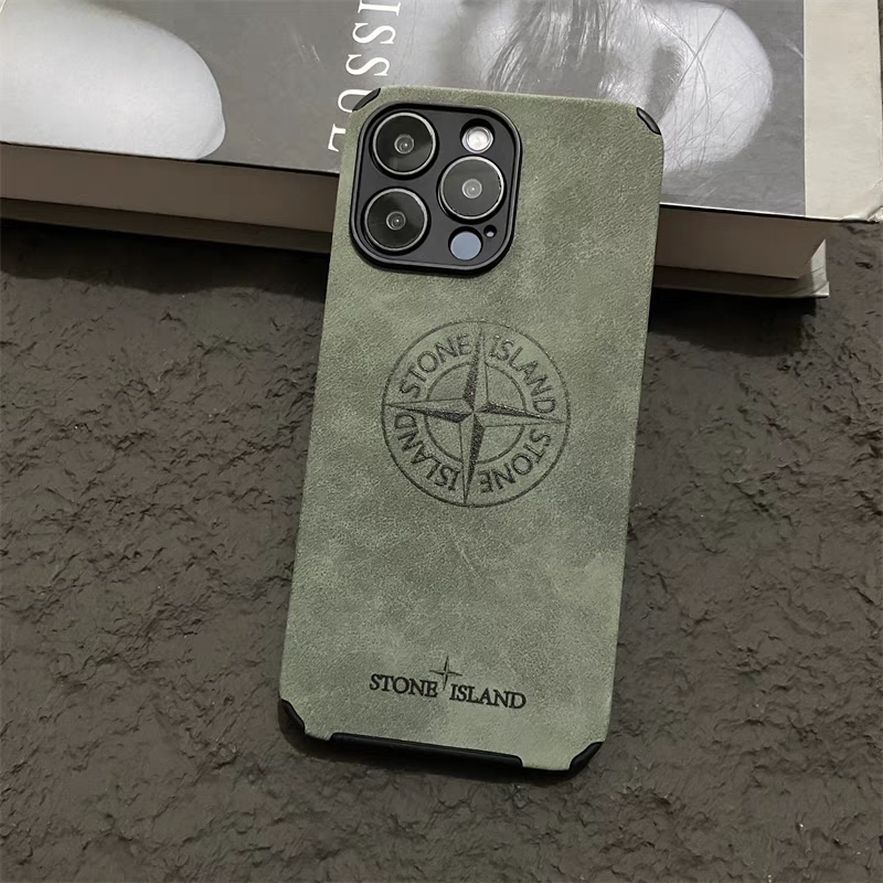 【Stone】Stylish Suede Leather iPhone case